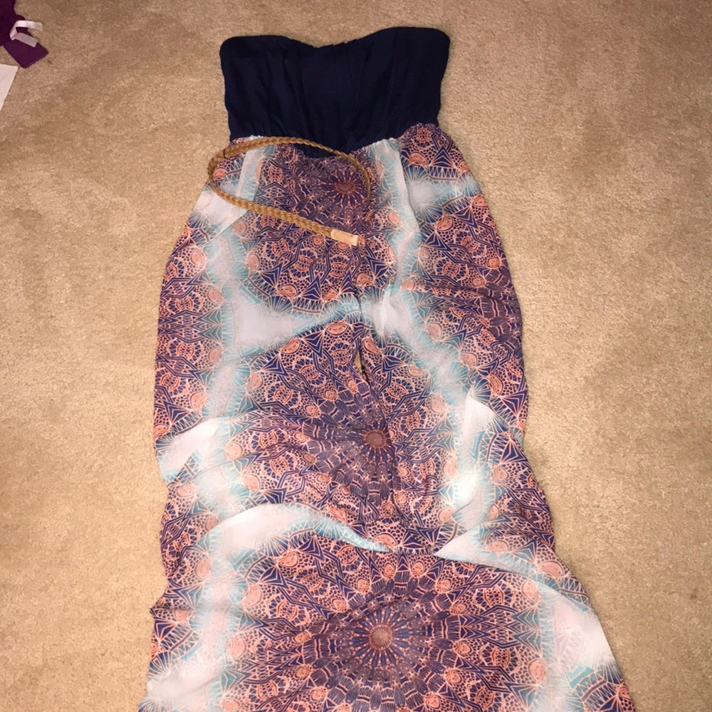Strapless maxi dress